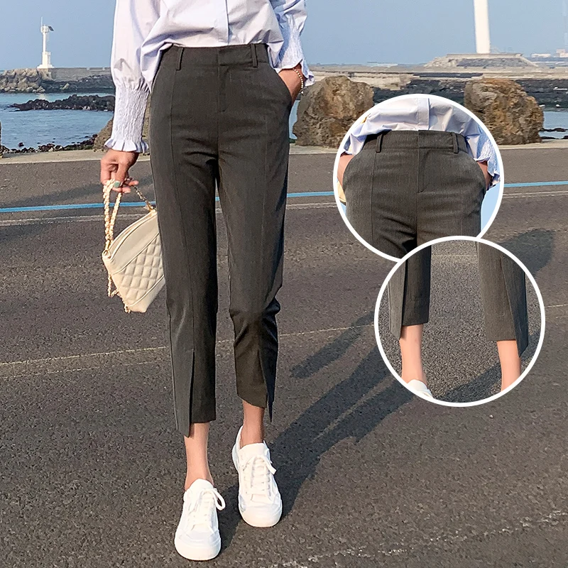 Office Ladies Side Split Women Pencil Pants Elegant Pockets Female Pants 2019 Casual Ankle-length Trousers pantalon mujer 2019
Office Ladies Side Split Women Pencil Pants Elegant Pockets Female Pants 2019 Casual Ankle-length Trousers pantalon mujer 2019