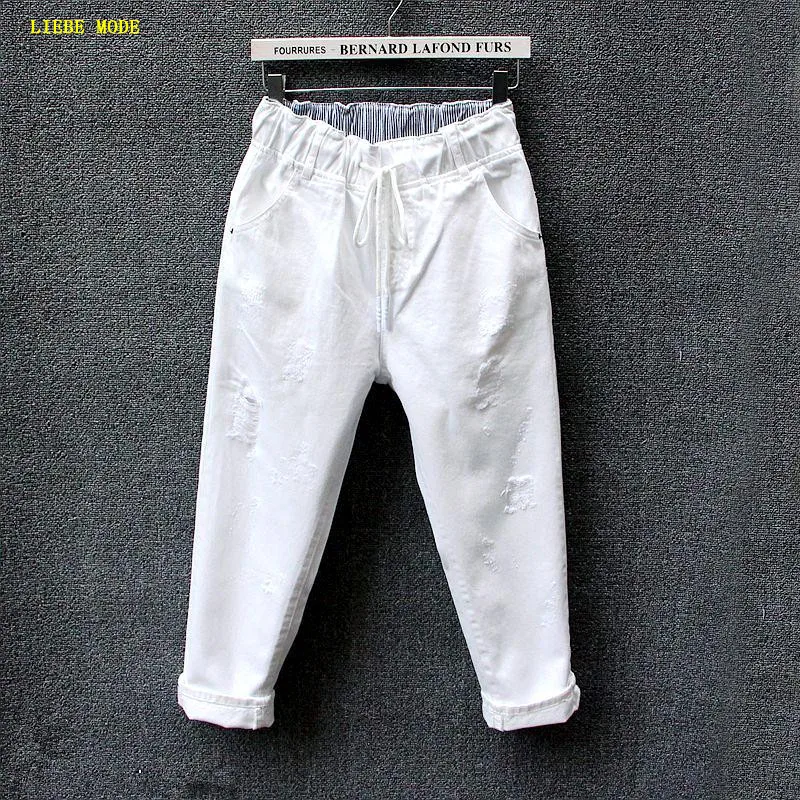 Boyfriend Ripped Jeans For Women 2017 Hot Sale Casual High Waisted Loose Vintage Denim Harem Pants Plus Size Woman White Jeans
Boyfriend Ripped Jeans For Women 2017 Hot Sale Casual High Waisted Loose Vintage Denim Harem Pants Plus Size Woman White Jeans