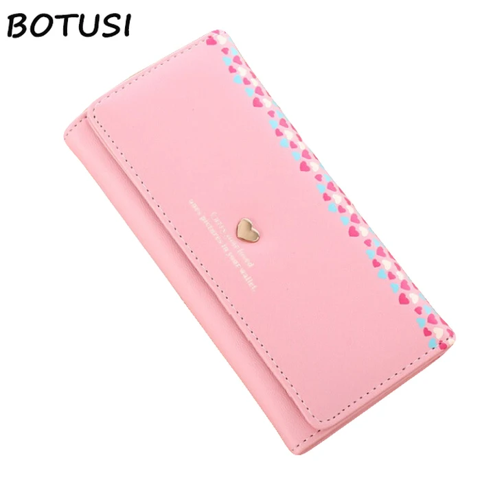 BOTUSI Loving Heart Colorful Summer Wallet for Women Hasp Simple Ladies Long Wallets Lady Girls Coin Purses Credit Card Bag
BOTUSI Loving Heart Colorful Summer Wallet for Women Hasp Simple Ladies Long Wallets Lady Girls Coin Purses Credit Card Bag