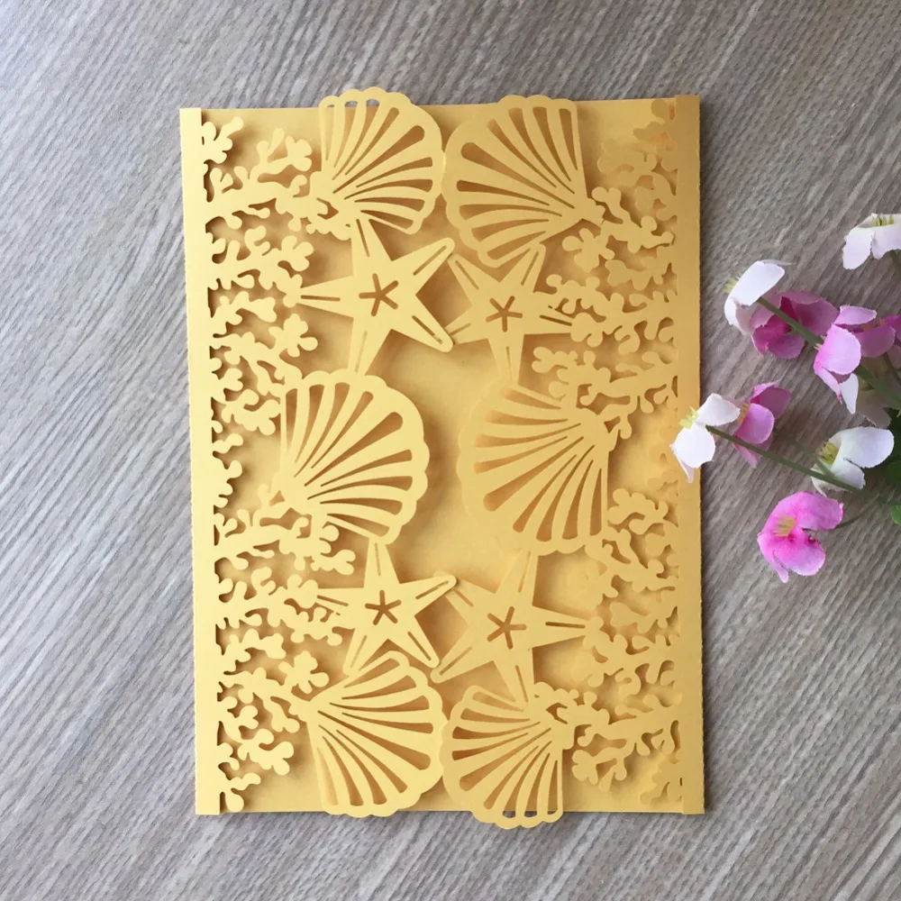25pcs Beach Ocean Inviting Card Paper Party Event Supplies Decoration Luxury Romantic Wedding Invitation With 21 colors
25pcs Beach Ocean Inviting Card Paper Party Event Supplies Decoration Luxury Romantic Wedding Invitation With 21 colors