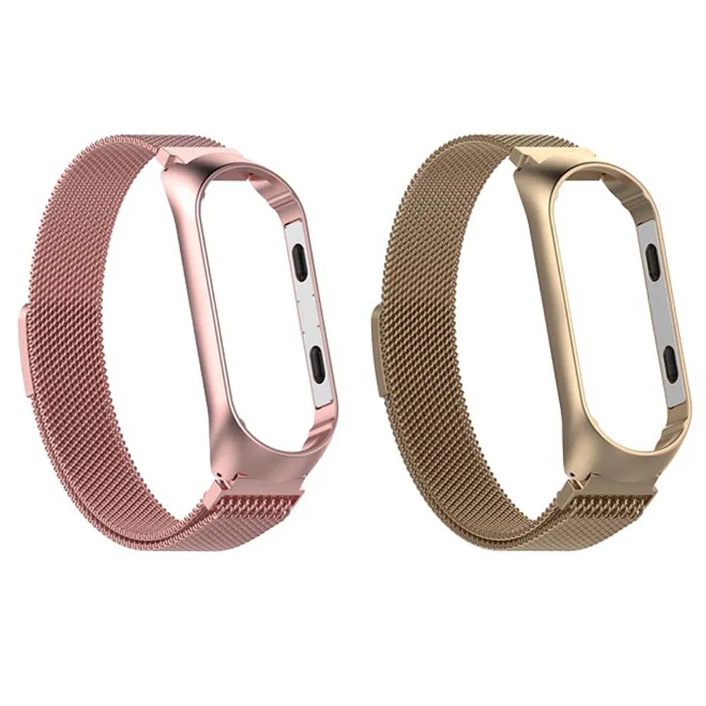 Ремешок для часов Xiao Mi Band 3 Миланская Магнитная Петля Браслет из нержавеющей