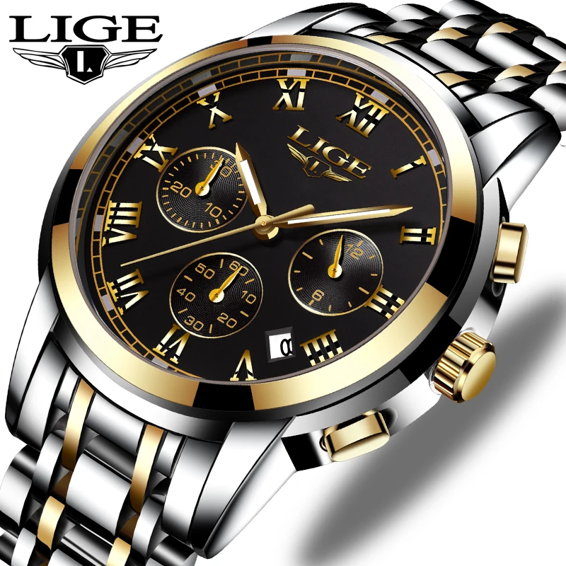 LIGE Watches Mens Top Luxury Brand Chronograph Mens Sport Waterproof Wristwatch All Steel Quartz Men Watch Relogio Masculino
LIGE Watches Mens Top Luxury Brand Chronograph Mens Sport Waterproof Wristwatch All Steel Quartz Men Watch Relogio Masculino