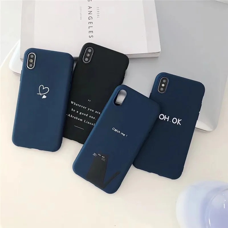 GYKZ для iPhone X XS MAX XR 7 6 6s 8 Plus простой чехол телефона с надписью любовным сердцем