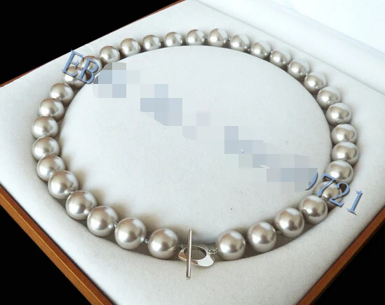 wholesale good 12mm Silver Gray south sea shell pearl necklace 18" AAA style Fine Noble real Natural free shipping
wholesale good 12mm Silver Gray south sea shell pearl necklace 18" AAA style Fine Noble real Natural free shipping