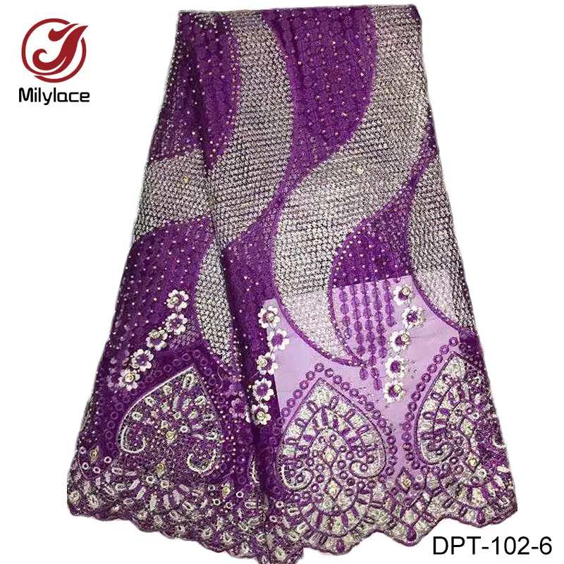 New coming african french lace fabric with stones high quality embroidered lace fabric african tulle high quality DPT-102
New coming african french lace fabric with stones high quality embroidered lace fabric african tulle high quality DPT-102