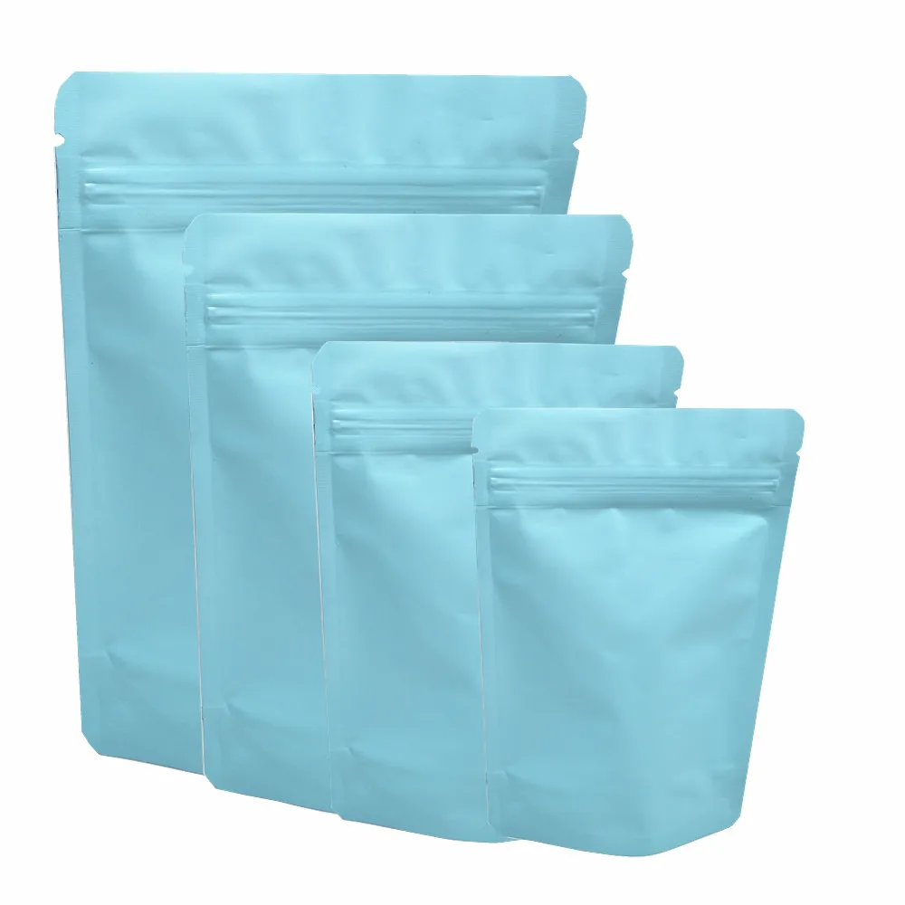 50Pcs Heat Seal Matte Light Blue Pure Aluminum Foil Zip Lock Packaging Bag Mylar Stand Up Coffee Powder Dry Fruits Storage Bag
50Pcs Heat Seal Matte Light Blue Pure Aluminum Foil Zip Lock Packaging Bag Mylar Stand Up Coffee Powder Dry Fruits Storage Bag