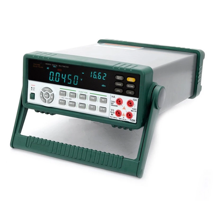 MS8050 Professional Desktop Multimetro Digital Multimeter Auto Range Bench Top Multimeter High Accuracy True RMS RS232C
MS8050 Professional Desktop Multimetro Digital Multimeter Auto Range Bench Top Multimeter High Accuracy True RMS RS232C