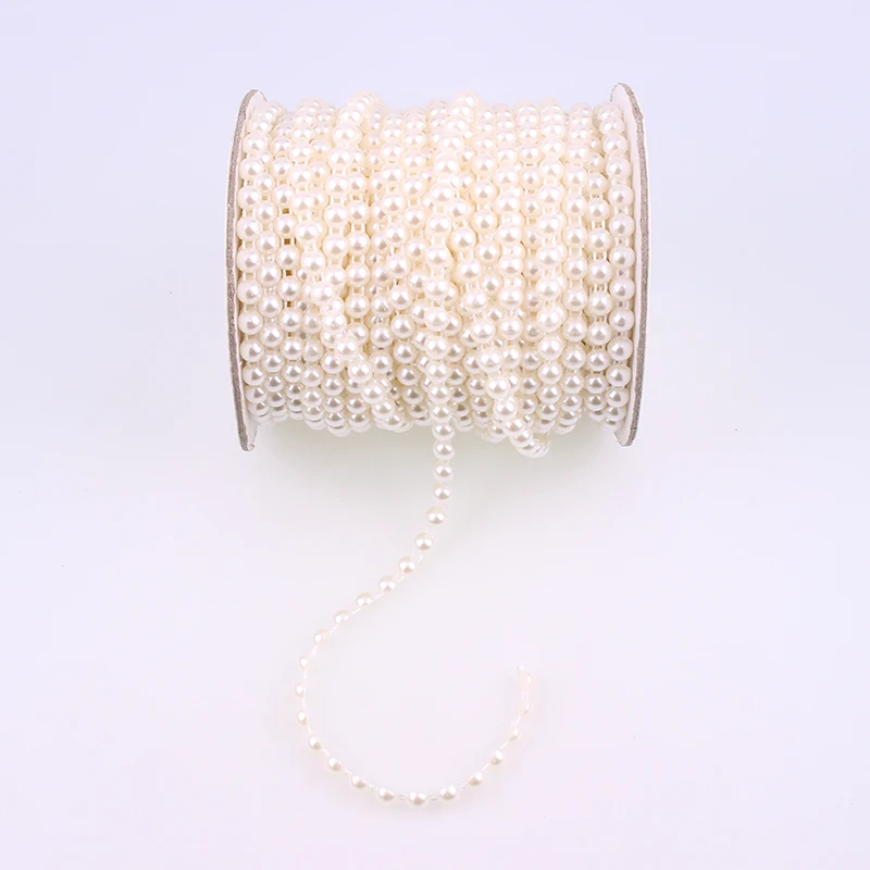 New 50m/lot 4mm Imitation pure white/Ivory pearl white pearls flatback Half Round chain DIY Wedding Dressdecoration
New 50m/lot 4mm Imitation pure white/Ivory pearl white pearls flatback Half Round chain DIY Wedding Dressdecoration