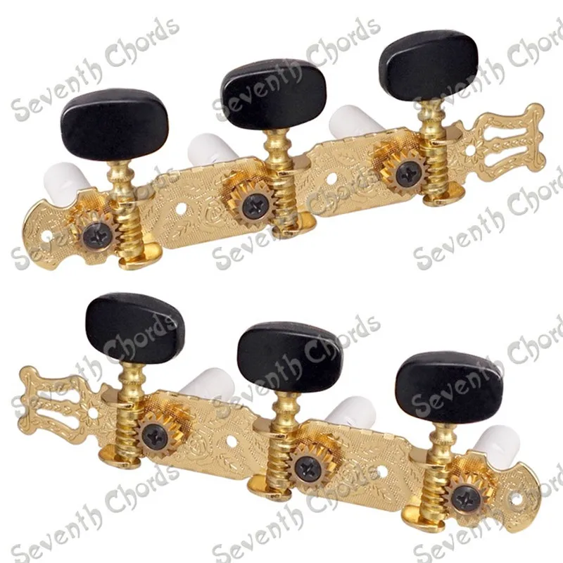 A Set Gold Classical Guitar String Tuners Tuning Pegs Keys Machine Heads With Black Plastic Button Guitar Accessories Parts
A Set Gold Classical Guitar String Tuners Tuning Pegs Keys Machine Heads With Black Plastic Button Guitar Accessories Parts
