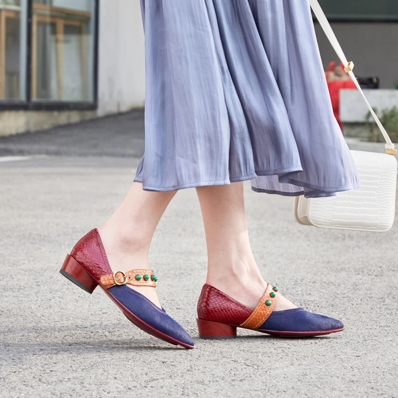Retro Pumps Women Shoes Genuine Leather+Horse hair Buckle Mary Jane Shoes Heels Summer Spring Vintage Party Wedding Ladies Shoes
Retro Pumps Women Shoes Genuine Leather+Horse hair Buckle Mary Jane Shoes Heels Summer Spring Vintage Party Wedding Ladies Shoes