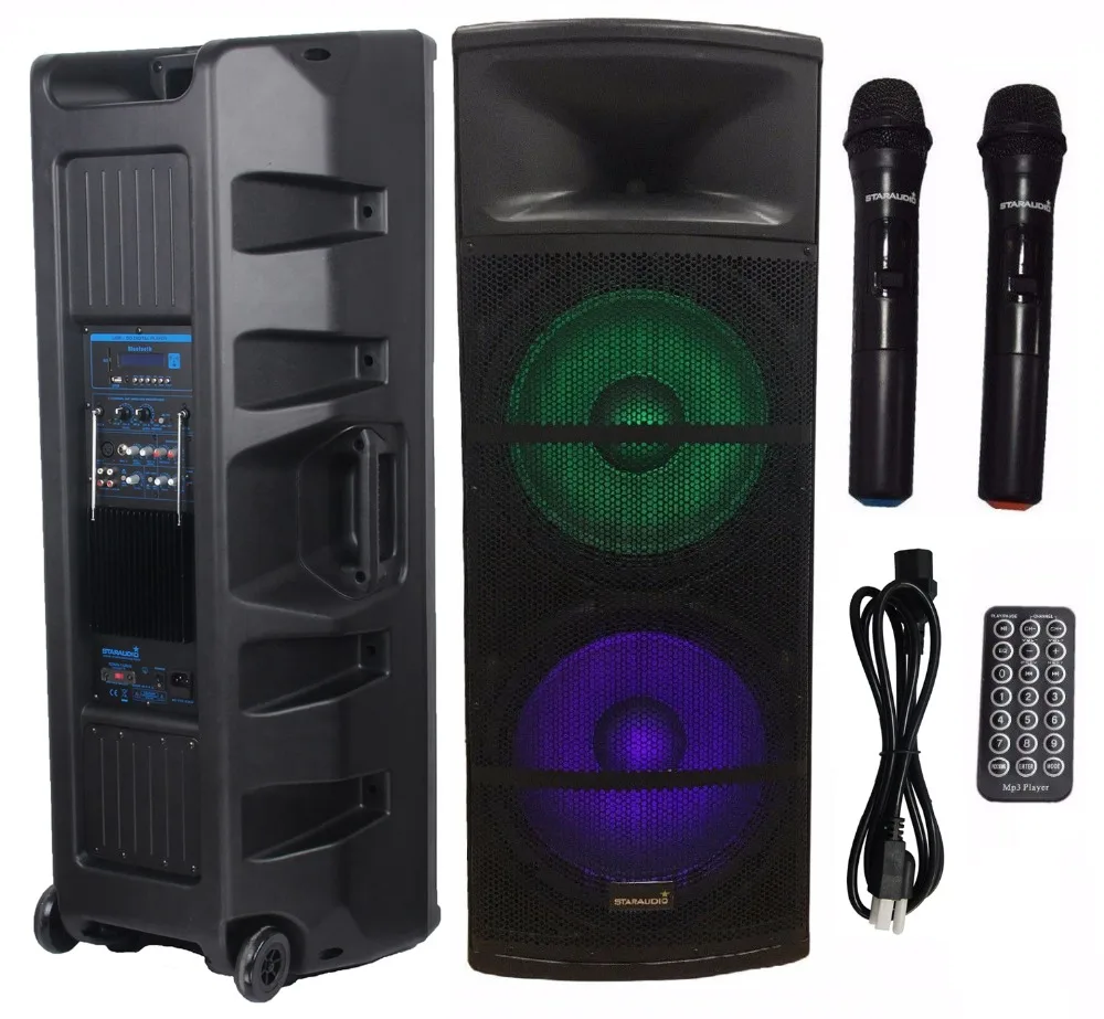 5000 Watts Powered 15 Inch PA DJ Stage Active BT FM RGB Light Speaker For Party Stage Speaker 2 Channel Wireless Handheld Mic
5000 Watts Powered 15 Inch PA DJ Stage Active BT FM RGB Light Speaker For Party Stage Speaker 2 Channel Wireless Handheld Mic