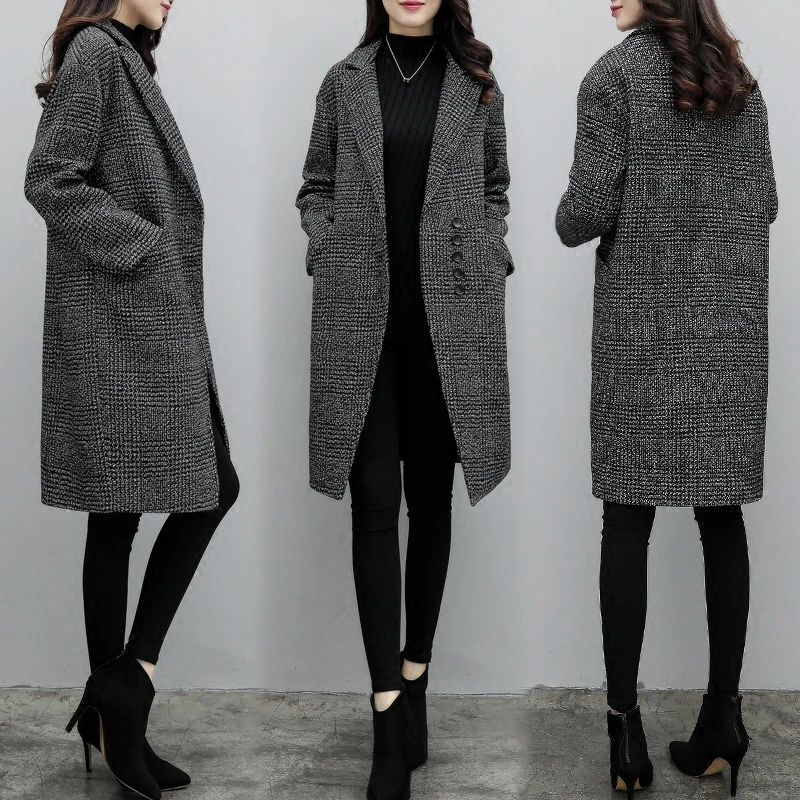 jacket female long section Korean version of the 2020 new autumn and winter Korean students Harajuku retro plaid coat
jacket female long section Korean version of the 2020 new autumn and winter Korean students Harajuku retro plaid coat