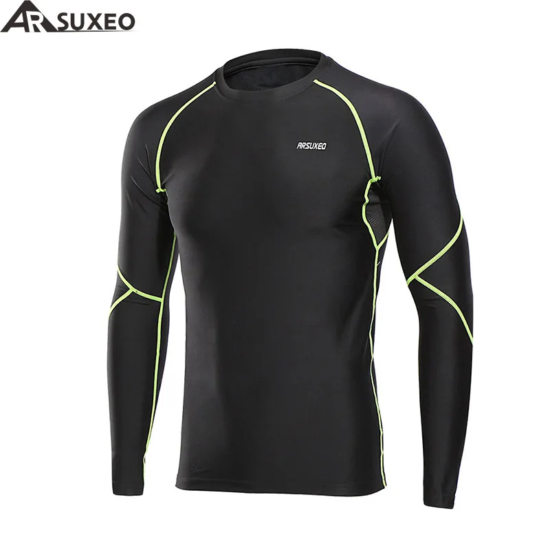 ARSUXEO 2018 NEW Men's Winter Warm Up Fleece Compression Shirt Base Layer Running Long Sleeves Tights Workout GYM T Shirt
ARSUXEO 2018 NEW Men's Winter Warm Up Fleece Compression Shirt Base Layer Running Long Sleeves Tights Workout GYM T Shirt