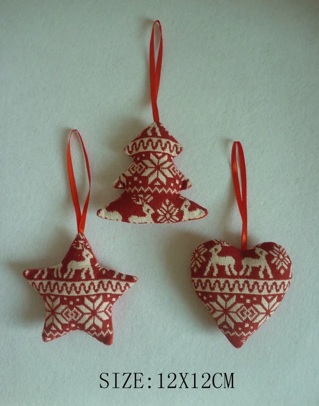 3Pcs/lot Christmas Tree Ornaments Linen Red Heart Tree Star 2016 Home Decor Merry Christmas Ornament Decoration
3Pcs/lot Christmas Tree Ornaments Linen Red Heart Tree Star 2016 Home Decor Merry Christmas Ornament Decoration