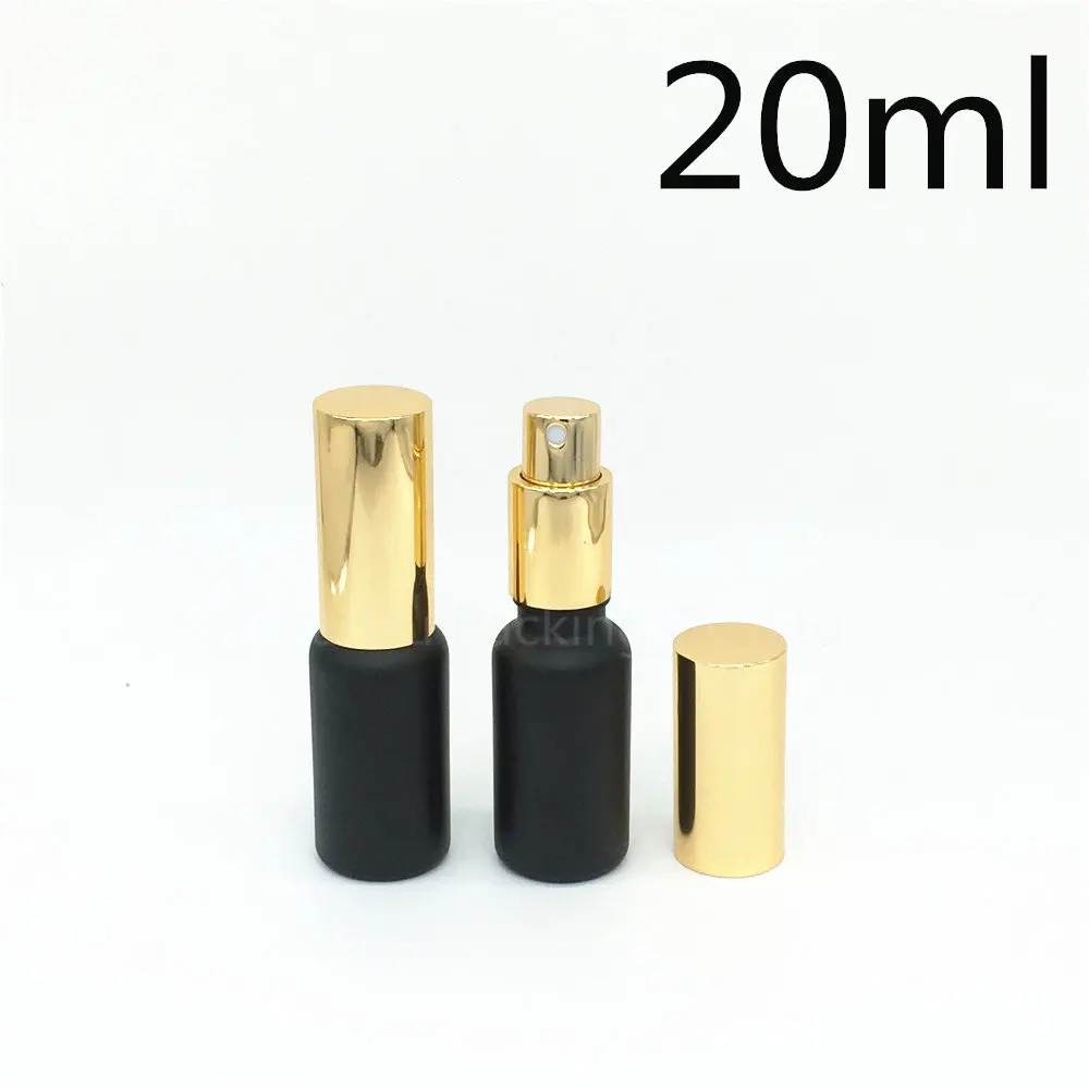 480pcs 20ml Black Frosted Glass Bottle With Gold Aluminum sprayer,20cc Essential Oil Spray Perfume Bottle
480pcs 20ml Black Frosted Glass Bottle With Gold Aluminum sprayer,20cc Essential Oil Spray Perfume Bottle