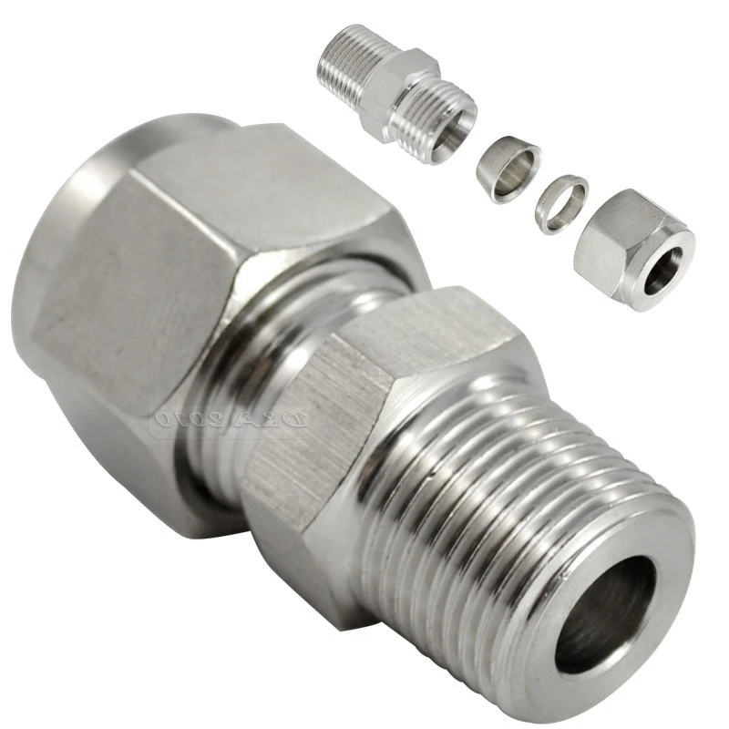 Compression Double Ferrule Tube Air Compression Fitting Connector Stainless Steel 304
Compression Double Ferrule Tube Air Compression Fitting Connector Stainless Steel 304