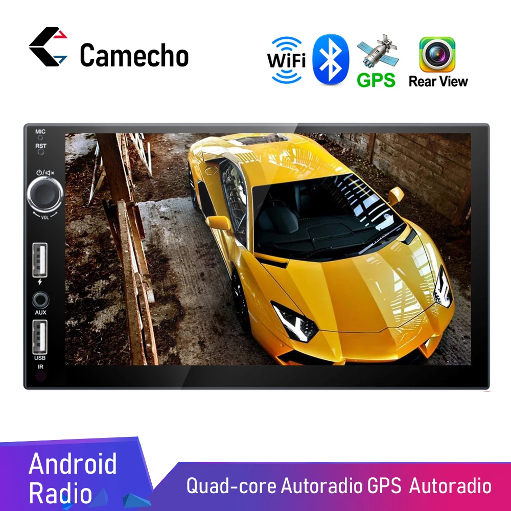 Camecho 2Din Car radio GPS Navigation Auto Stereo 7''HD Multimedia Universal Quad-corer RadioAndroid 8.1 USB Wifi Autoradio |
