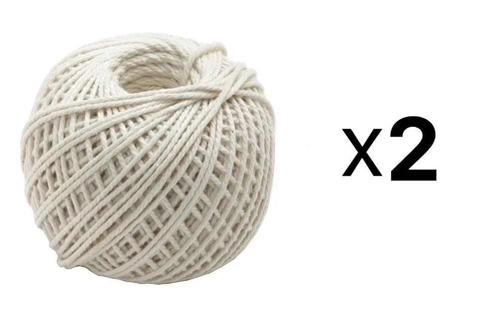 Шпагат из хлопка, 2 рулона 220 футов (всего 440 футов) безопасного для пищевых продуктов, небеленый, натуральный
Шпагат из хлопка, 2 рулона 220 футов (всего 440 футов) безопасного для пищевых продуктов, небеленый, натуральный