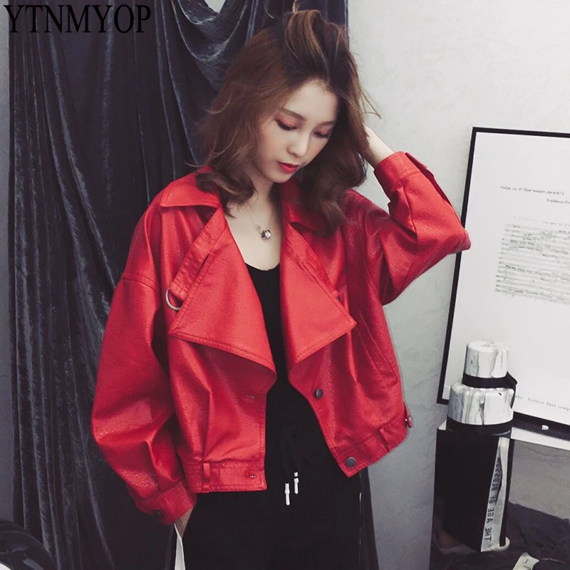 YTNMYOP Women Leather Jacket Spring New Slim Fashion Leather Coat Turn-down Collar Casual Motorcycle Tops Jaqueta Feminina
YTNMYOP Women Leather Jacket Spring New Slim Fashion Leather Coat Turn-down Collar Casual Motorcycle Tops Jaqueta Feminina