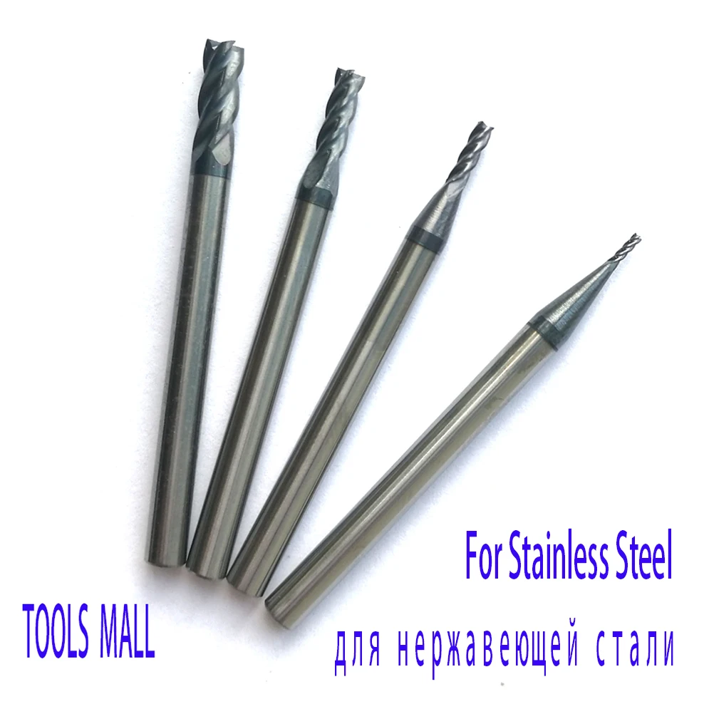 1 шт. мм 2 3 4 6 8 10 12 фреза из вольфрама для фрез нержавеющей стали|end mills|milling cutterend milling