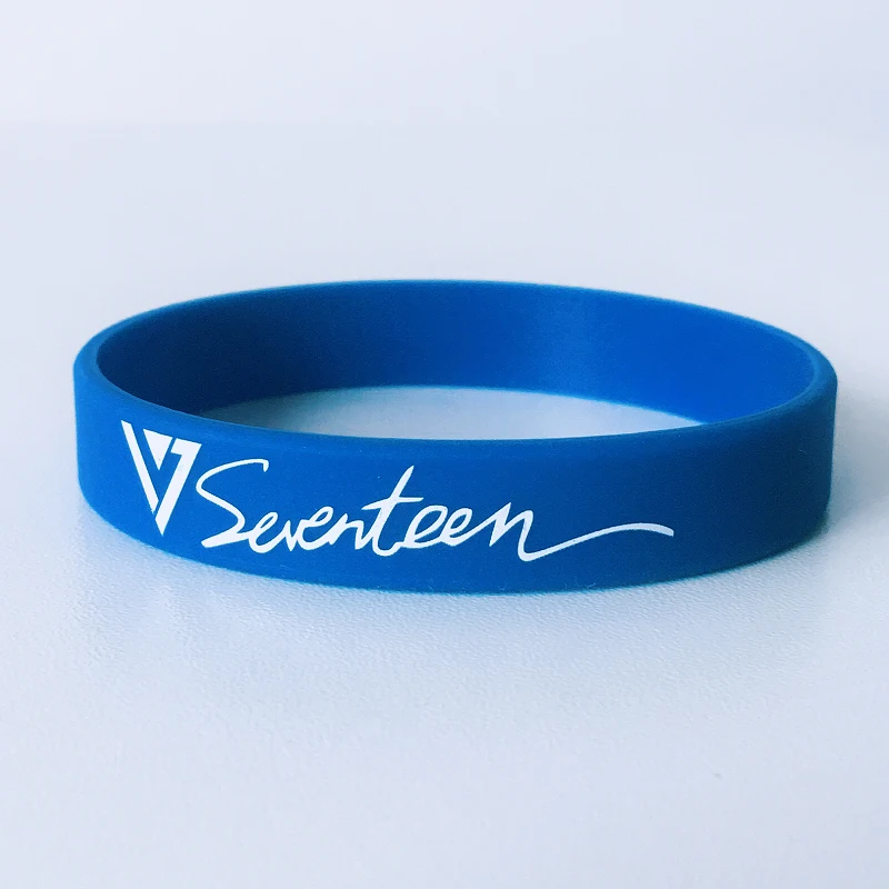 Горячая продажа Корея K Pop звезда Seventeen логотип силиконовые браслеты|Браслеты с