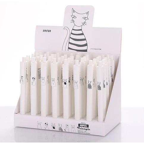 40pcs kawaii gel ink pen cute stationery white cat triangle pens for school office writing supplies students penne kids gift
40pcs kawaii gel ink pen cute stationery white cat triangle pens for school office writing supplies students penne kids gift