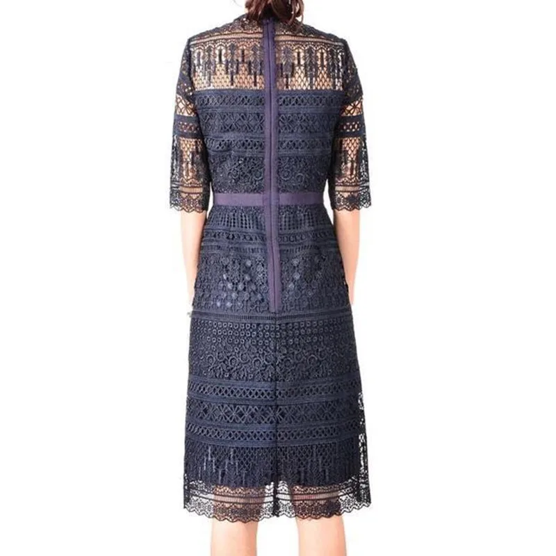 HANZANGL Brand Women Lace Dresses Summer New arrive Half Sleeve Hollow Out Work Office Slim Casual Party Dress
HANZANGL Brand Women Lace Dresses Summer New arrive Half Sleeve Hollow Out Work Office Slim Casual Party Dress
