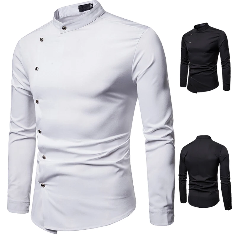 New Men's Shirts in Spring: Fashionable Pure Color Design, Slant-bottomed Gentlemen's Long Sleeve Shirts with Flipped Collar
New Men's Shirts in Spring: Fashionable Pure Color Design, Slant-bottomed Gentlemen's Long Sleeve Shirts with Flipped Collar