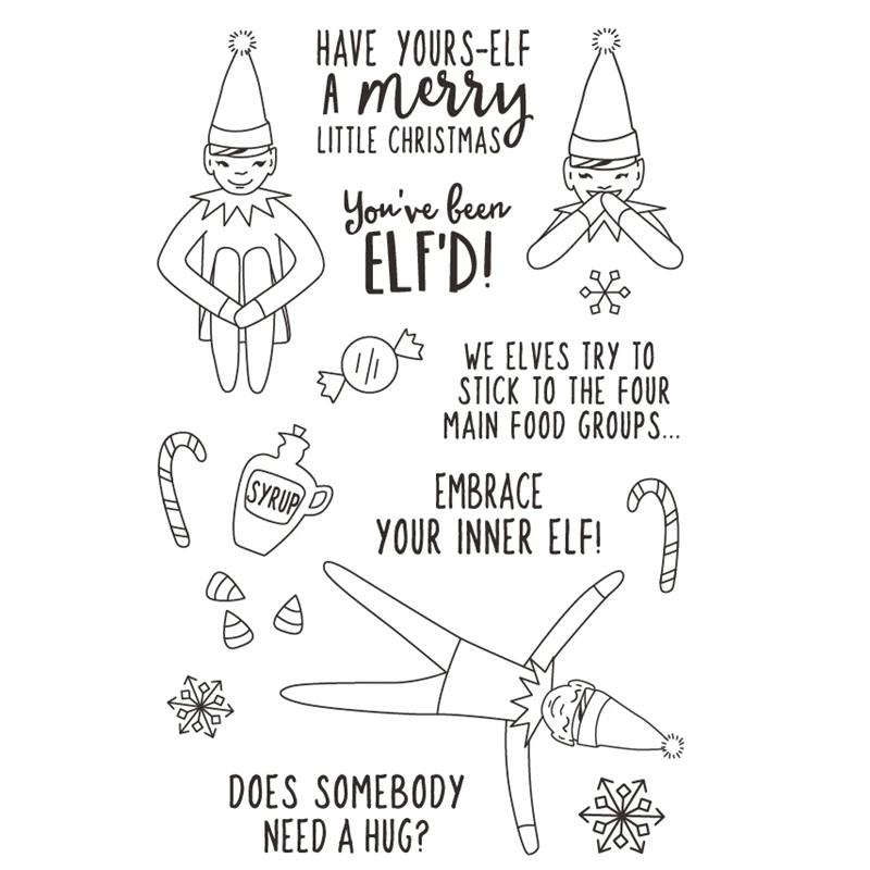 Cute ELF Transparent Clear Silicone Stamp/Seal for DIY scrapbooking/photo album Decorative clear stamp sheets HEM8
Cute ELF Transparent Clear Silicone Stamp/Seal for DIY scrapbooking/photo album Decorative clear stamp sheets HEM8