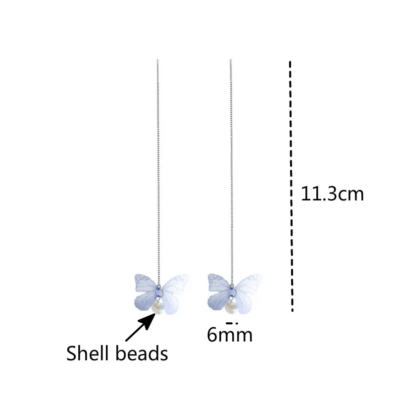 Flyleaf 100% 925 Sterling Silver Freshwater Pearls Long Tassel Butterfly Drop Earrings For Women Simple Fashion Party Jewelry
Flyleaf 100% 925 Sterling Silver Freshwater Pearls Long Tassel Butterfly Drop Earrings For Women Simple Fashion Party Jewelry