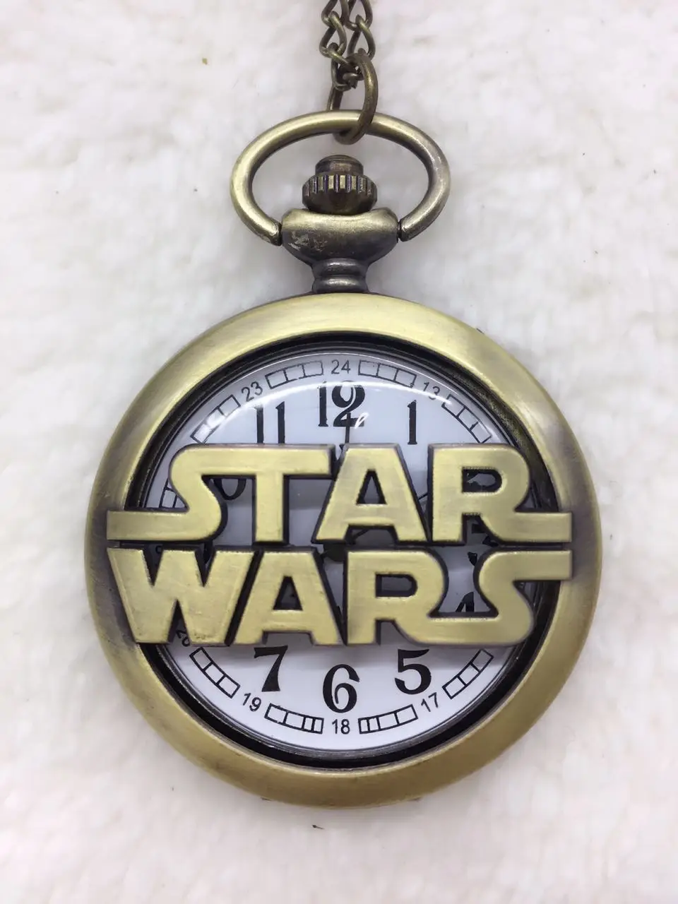 Retro Bronze STAR WARS Logo Desgin Pocket Watch Famous Movie Star Wars Quartz Pocket Watch FOB Necklace Chain Christmas Gifts
Retro Bronze STAR WARS Logo Desgin Pocket Watch Famous Movie Star Wars Quartz Pocket Watch FOB Necklace Chain Christmas Gifts