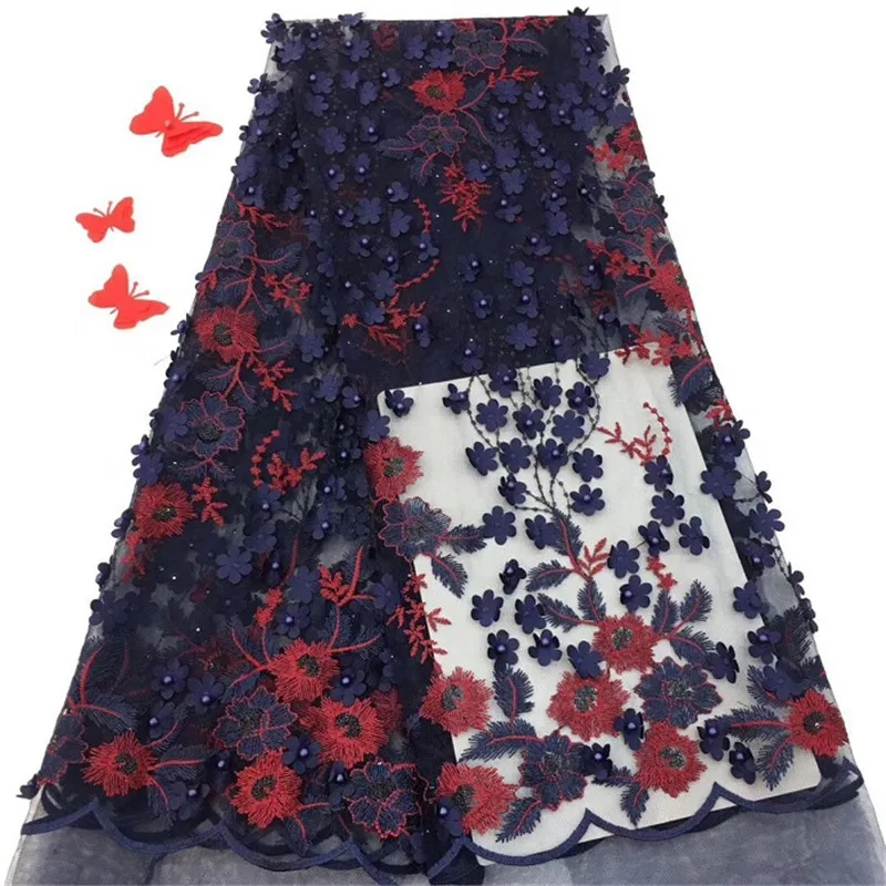 African Lace Fabric blue High Quality Lace Sequins Fabric French Nigerian Beads Lace Fabric 3D Flower Embroidery Wedding Lace
African Lace Fabric blue High Quality Lace Sequins Fabric French Nigerian Beads Lace Fabric 3D Flower Embroidery Wedding Lace