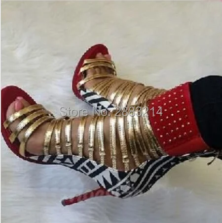 Фото Женские ботильоны с открытым носком Летние кожаные ботинки - купить