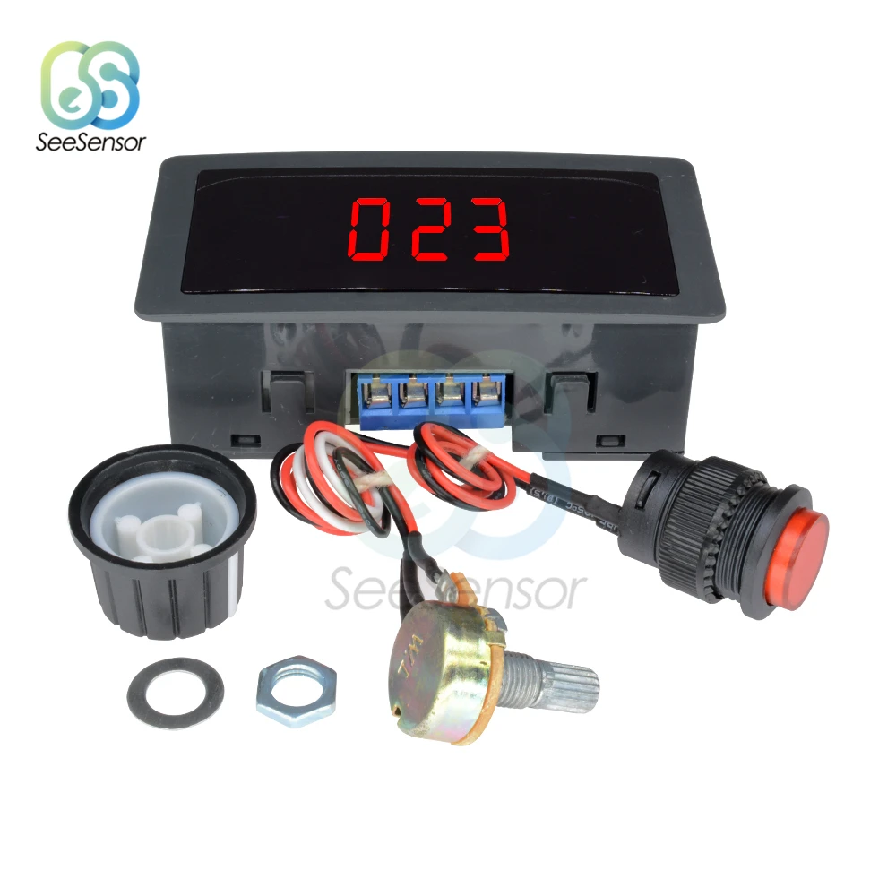 DC 6V-30V 12V 24V 8A MAX 16kHz Adjustable PWM Motor Speed Controller Red LED Digtal Display DC Motor Control CV Governor Switch
DC 6V-30V 12V 24V 8A MAX 16kHz Adjustable PWM Motor Speed Controller Red LED Digtal Display DC Motor Control CV Governor Switch