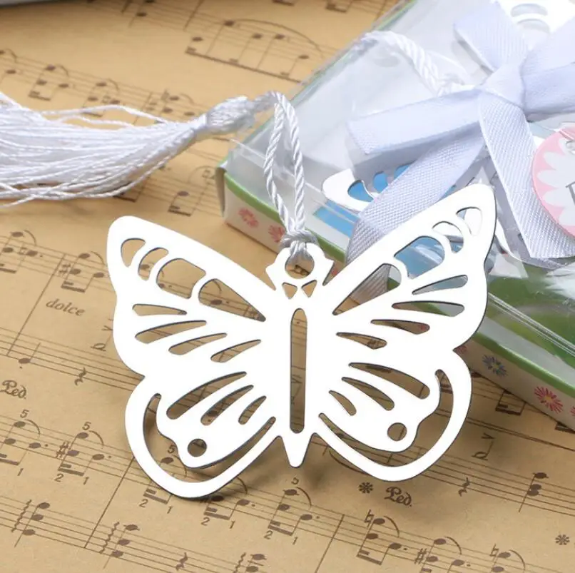 Metal Silver Butterfly Bookmarks With White Tassels For Wedding Party Favors Gifts LX6102
Metal Silver Butterfly Bookmarks With White Tassels For Wedding Party Favors Gifts LX6102