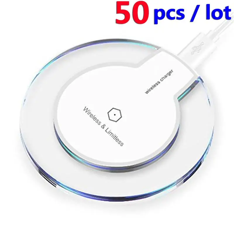 50PCS Universal Qi Wireless Charger Charging Pad Thin Power Bank Transmitter for Samsung Galaxy S6 S7 Note 5 7 Yotaphone 2 | Мобильные