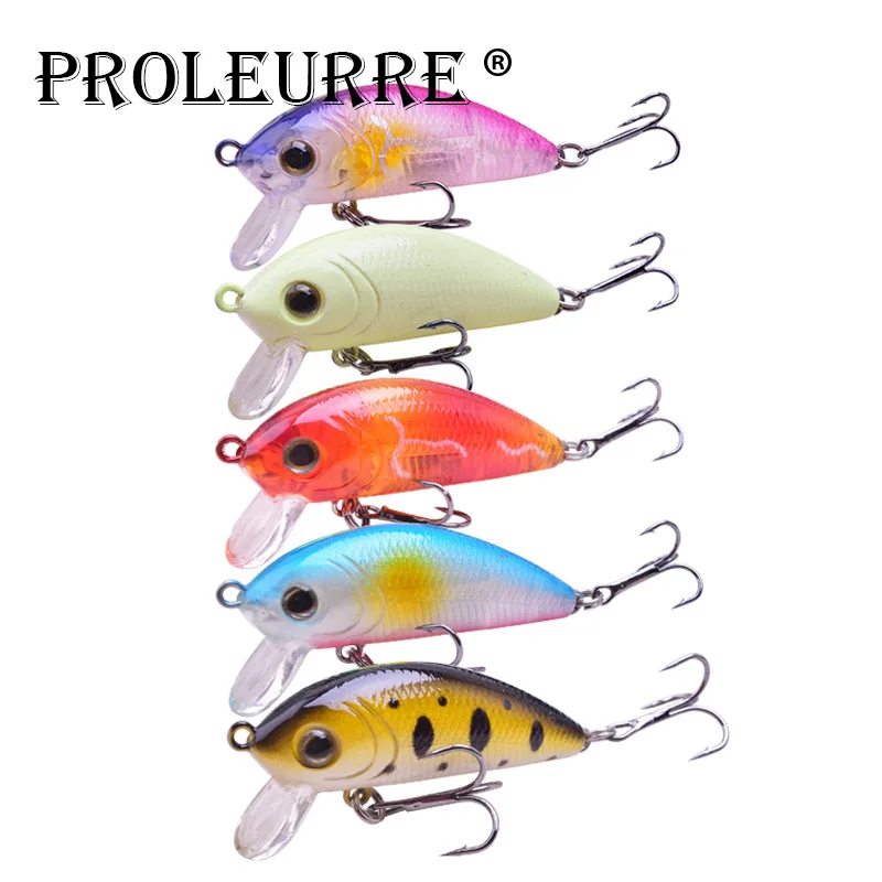 Proleurre 1 pcs Fishing Lure 50mm 4.5g Topwater Minnow Hard Bait Japan Mini Crankbait Carp Fishing Wobblers Treble Hooks tackle
Proleurre 1 pcs Fishing Lure 50mm 4.5g Topwater Minnow Hard Bait Japan Mini Crankbait Carp Fishing Wobblers Treble Hooks tackle