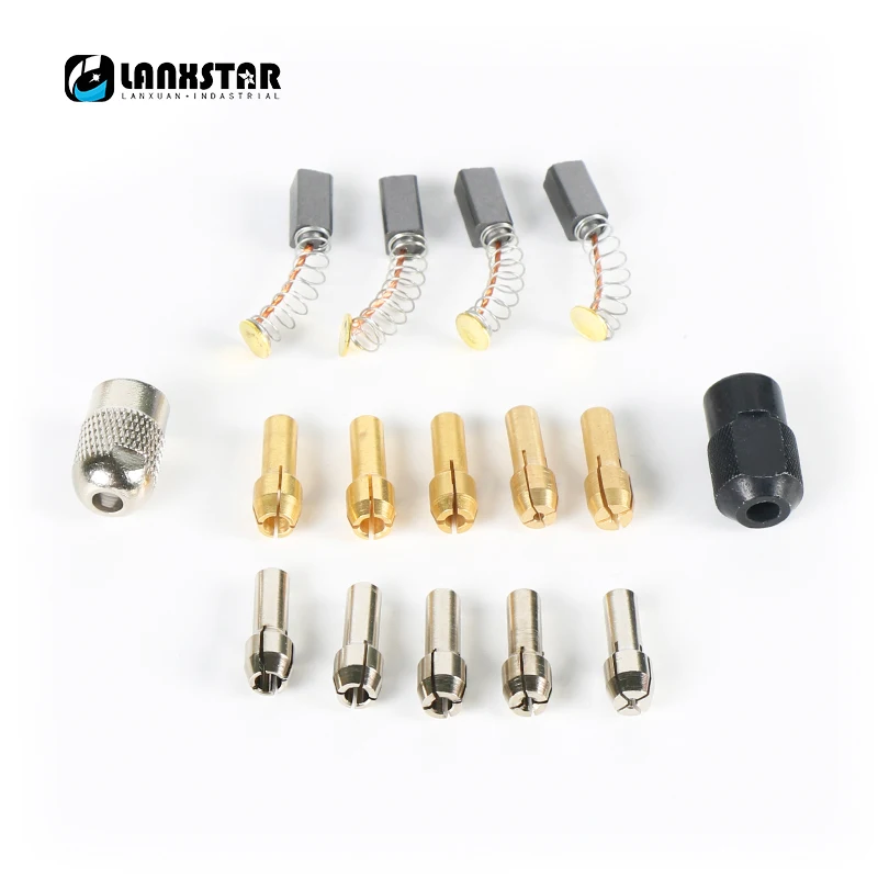 High Quality 16PC Dremel Drill Chuck Core Nut Carbon Brush Kit 4.3mm Collets and M8 Nuts Hand Drill 5*5*8 Carbon Brushes
High Quality 16PC Dremel Drill Chuck Core Nut Carbon Brush Kit 4.3mm Collets and M8 Nuts Hand Drill 5*5*8 Carbon Brushes