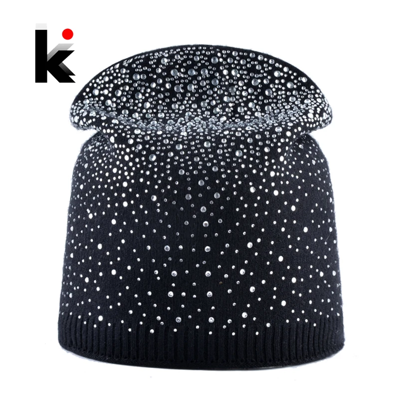 Beanie Hat Rhinestone Hats For Ladies Autumn Winter Knitted Wool Beanies Women Shinning Streetwear Skullies Caps Female Bonnet
Beanie Hat Rhinestone Hats For Ladies Autumn Winter Knitted Wool Beanies Women Shinning Streetwear Skullies Caps Female Bonnet