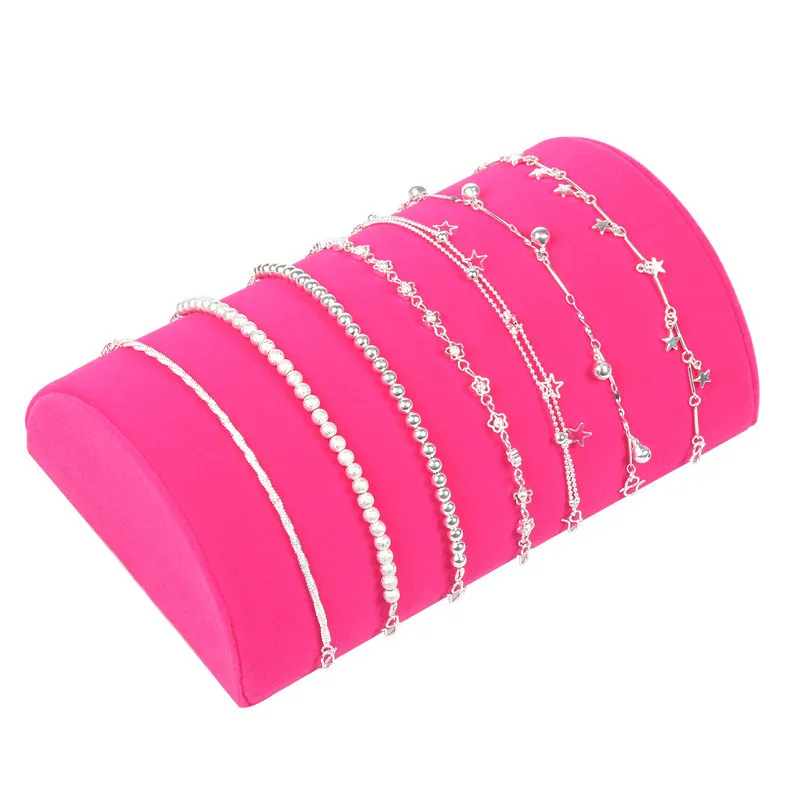 Fushia RoseVelvet браслет-цепочка для часов подставка ювелирных изделий держатель