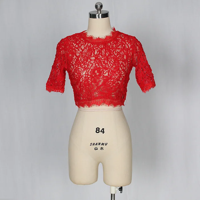 2019 New Women's Lace Shirt See-through Transparent Lace Blouse Sexy Summer Crop Top Short-sleeved Tee High Quality Camiseta
2019 New Women's Lace Shirt See-through Transparent Lace Blouse Sexy Summer Crop Top Short-sleeved Tee High Quality Camiseta