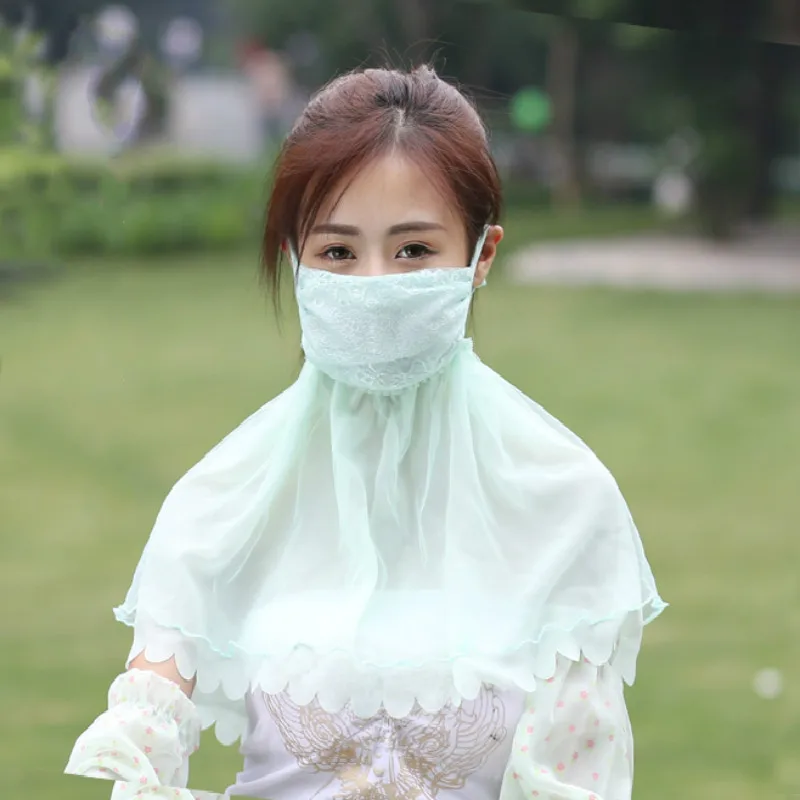 New Summer Face Mask Women Double Sunscreen Thin Breathable Sun Protection Anti-ultraviolet Female Fashion Lace Neck Mask H3145
New Summer Face Mask Women Double Sunscreen Thin Breathable Sun Protection Anti-ultraviolet Female Fashion Lace Neck Mask H3145