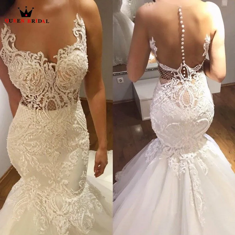 Custom Size Mermaid Lace Beading Sequins Vintage Sexy Long Formal Wedding Dresses Robe de Mariee Wedding Gowns 2021 New LR70
Custom Size Mermaid Lace Beading Sequins Vintage Sexy Long Formal Wedding Dresses Robe de Mariee Wedding Gowns 2021 New LR70
