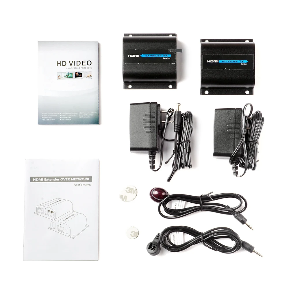 LKV372Pro 1080P удлинитель с петлей и ИК повторителем кабеля по Ethernet Cat5e/6 до 60 м RJ45 без
