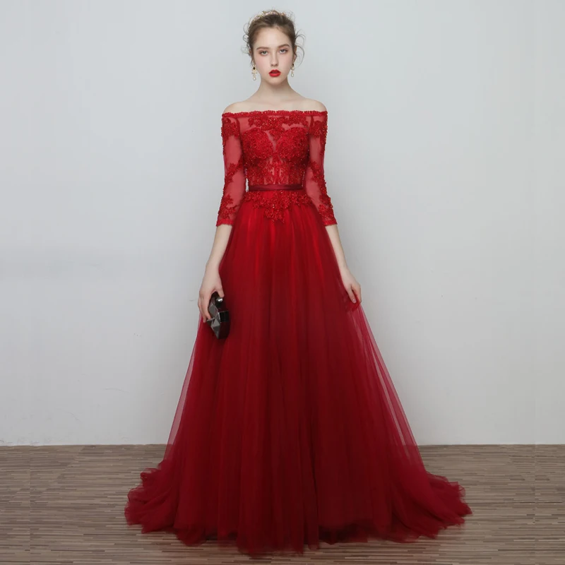 Evening Dresses 2021 Plus Sizes Tulle Illusion Long Formal Dresses Boat Neck Lace Up Half Sleeves Beads Zipper Robe De Soiree
Evening Dresses 2021 Plus Sizes Tulle Illusion Long Formal Dresses Boat Neck Lace Up Half Sleeves Beads Zipper Robe De Soiree