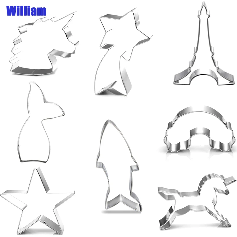 1Pcs Unicorn Head Cookie Cutter Stainless Steel mermaid And a variety of Fondant Cutter Baking Cookie Mold Biscuit Mould
1Pcs Unicorn Head Cookie Cutter Stainless Steel mermaid And a variety of Fondant Cutter Baking Cookie Mold Biscuit Mould