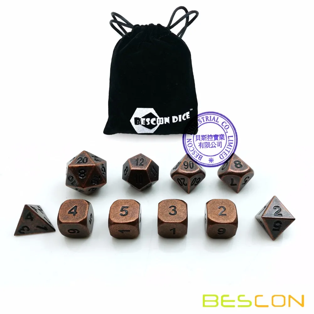 Bescon 10 шт. набор античных медных твердых металлических полигедральных D & D игральных костей, старые медные металлические ролевые игры играль...
Bescon 10 шт. набор античных медных твердых металлических полигедральных D & D игральных костей, старые медные металлические ролевые игры играль...