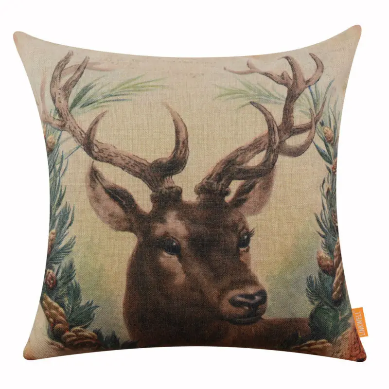 LINKWELL 45x45cm Retro Merry Christmas Happy Elk Deer Head Green Wreath Season Decor Accent Home Pillowcase Burlap Cushion Cover
LINKWELL 45x45cm Retro Merry Christmas Happy Elk Deer Head Green Wreath Season Decor Accent Home Pillowcase Burlap Cushion Cover