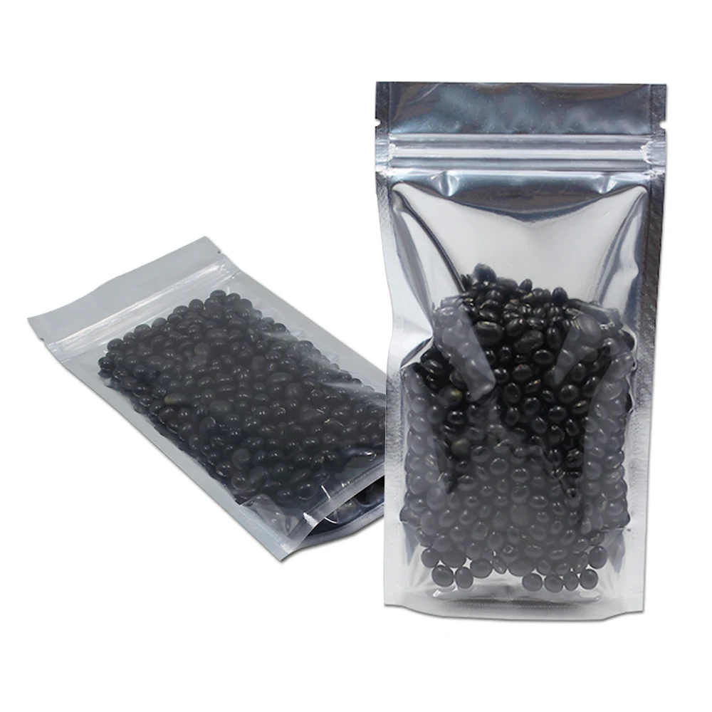 Transparent Plastic Package Bag Stand Up Aluminum Foil Zipper Bags Silver Doypack Mylar Pouches for Tea Coffee Snack Storage
Transparent Plastic Package Bag Stand Up Aluminum Foil Zipper Bags Silver Doypack Mylar Pouches for Tea Coffee Snack Storage