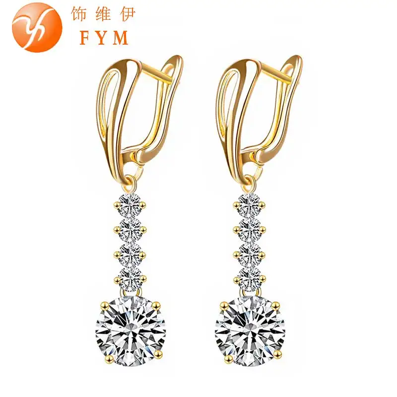 FYM New Fashion Luxury Crystal Long Drop Earrings Fashion CZ Diamond Ear Jewelry Dangle Earring for Women Wedding Party ER0110
FYM New Fashion Luxury Crystal Long Drop Earrings Fashion CZ Diamond Ear Jewelry Dangle Earring for Women Wedding Party ER0110